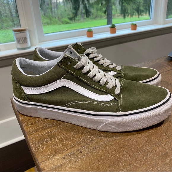 army green vans shoes